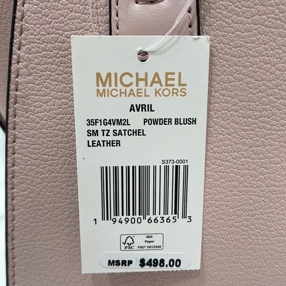 Michael Kors Avril Small Signature PVC Top Zip Satchel Crossbody Bag - Picture 8 of 16